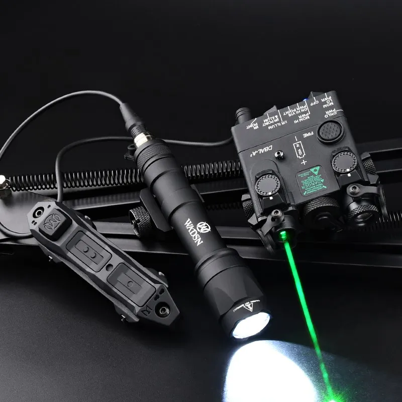 

Tactical DBAL A2 High Power Green IR Laser Sight Airsoft Surefir M600 M300 Scout Lamp Weapon Flashlight Dual Function Switch PEQ