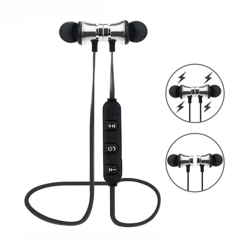 Magnetic Wireless Bluetooth Earphone XT11 Music Headset Phone Neckband Sport Earbuds Earphone with Mic For iPhone Xiaomi Samsung