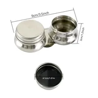 1/2pcs Stainless Steel Palette Cup Large Mouth Double Dipper Palette Cup Portable with Lid Art Oil Pot for Acrylic Oil Painting 2