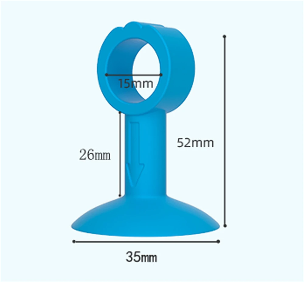 Description Picture 4 of item2pcs/lot Silicone Door Stopper Stops Non-perforated Door Suction Cup Door Handle Bumper Mute Walls Furniture Fittings