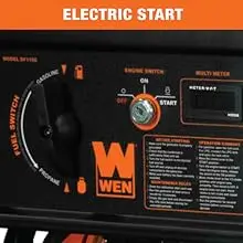 Description Picture 5 of itemWEN DF1100T 11,000-Watt 120V/240V Dual Fuel Portable Generator with Wheel Kit and Electric Start - CARB Compliant, Black