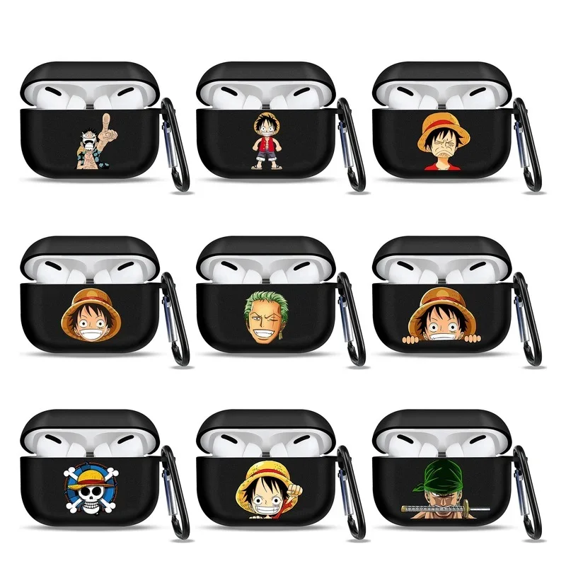 Cartoon Mug Cover One Piece Luffy Silicone Protective Case for AirPods 1 2 3 Pro Zoro Cartoon Print Wireless Bluetooth Earphone Cover for Apple