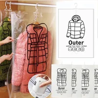 1-3pcs Hanging Vacuum Bags Space Saving Clothes Compression Storage Bag Reusable Empty Pump Bags Clothes Quilt Vacuum Pack 2