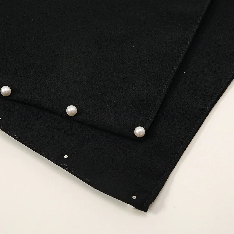 Beading Chiffon Scarf Niqab Pearl Face Muslim Face Cover Hijab Islamic Scarf Women Prayer muslim headwear head scarf hijab headscarf shawl scarf female head wraps