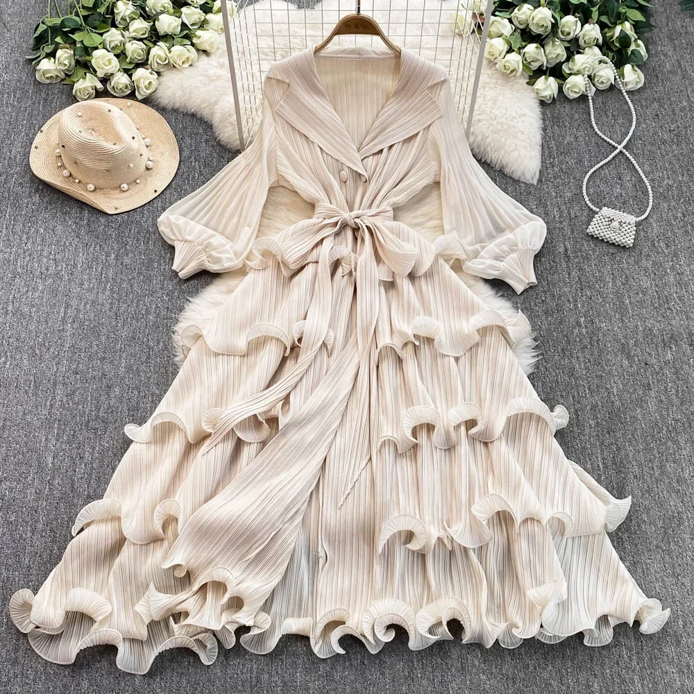 أنيقة طويلة الأكمام محززة الرقبة شيك ضمادة الأزياء...