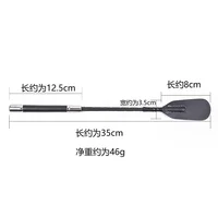 45/53cm PU Leather Horsewhip Riding Anti-Slippery Handle Black Horse Whip Riding Horse 2