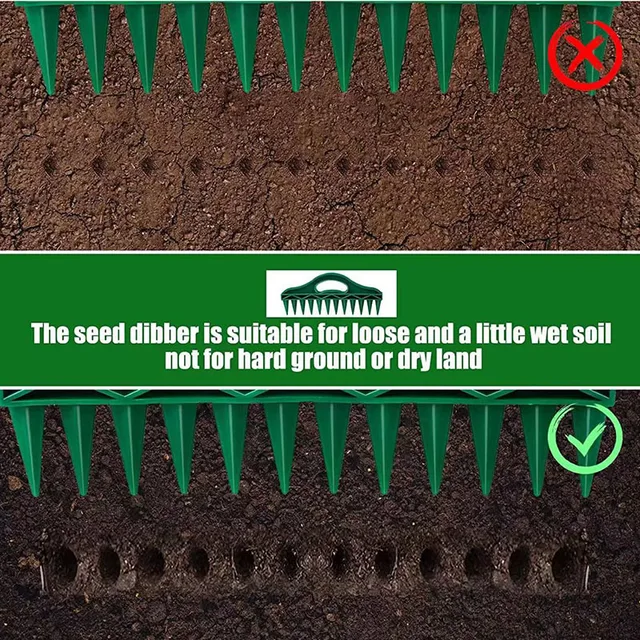 1pc Durable Plastic Hand Dibbler Garden Seeder Tool, 12-Hole Fast Seeding, Waterproof Planting Aid for Efficient Gardening 6