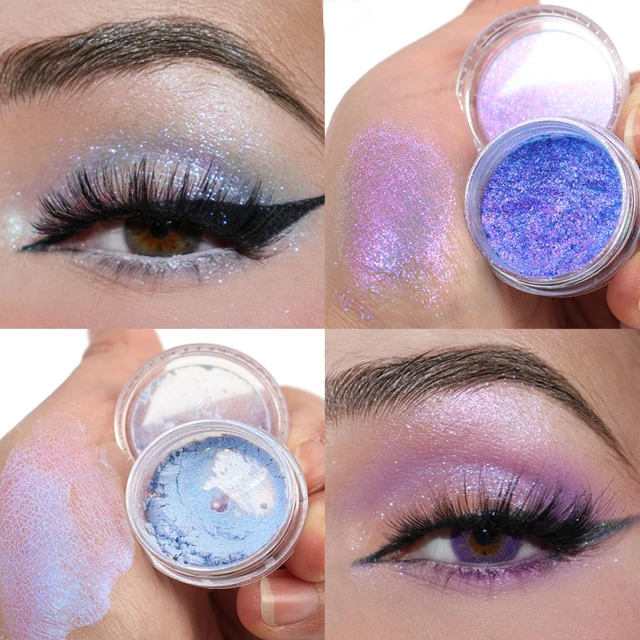 Infinite Chrome Laser Eyeshadow Chameleon Pigment Rainbow Eyeshadow Powder  Light Change Holographic Eyeshadow Pigment Glitter