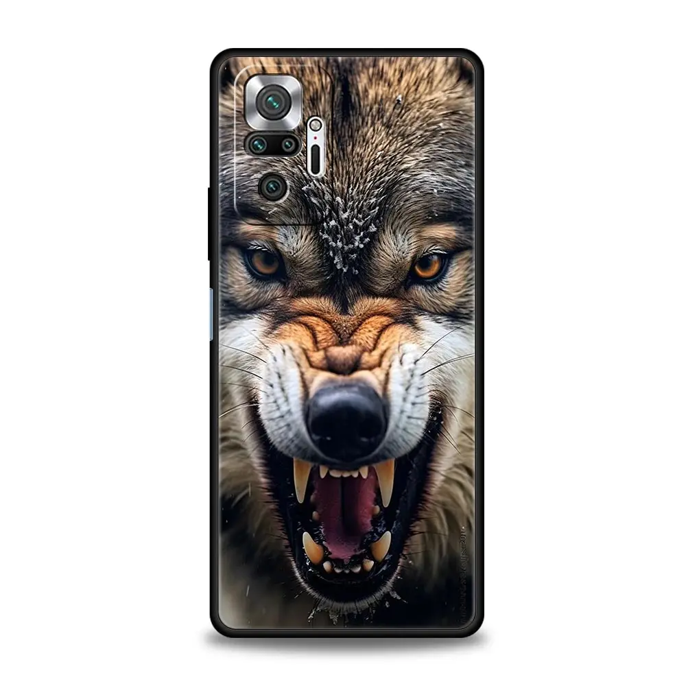 Wolf Design Black Phone Case