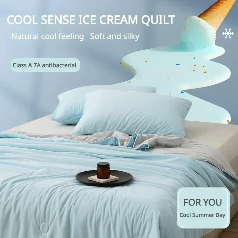 Summer Cooling Blanket Breathable Cool Down Air Condition Quilt Lightweight Summer Comforter Double Side Cooling Fabric summer quilt summer quilt set bed comforter
