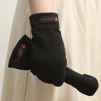 Mittens male warm cycling driving cold students windproof elastic winter thin velvet lovers all refer to female Half round glove - Image 5