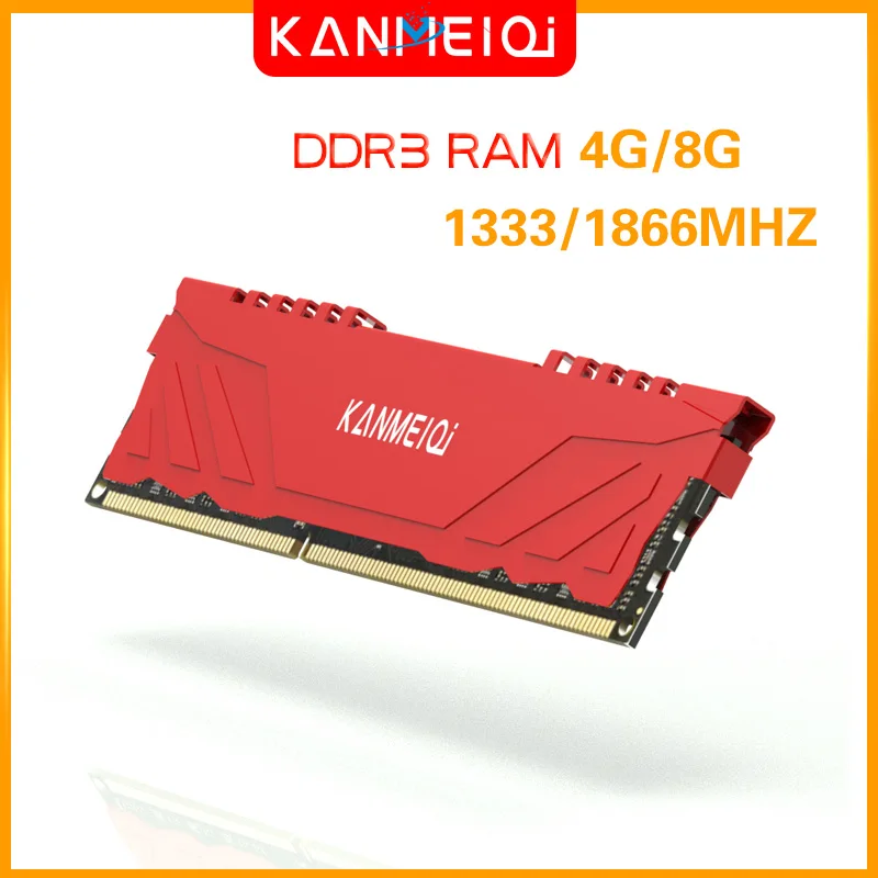 

Память KANMEIQi DDR3 для настольного компьютера, 8 ГБ, 1600 МГц, 16 ГБ ОЗУ, 1866 МГц, 1333 МГц