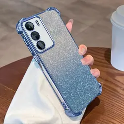 Glitter Plating Clear Shockproof TPU Protective Phone Cover for Realme P3 Lite (TM)