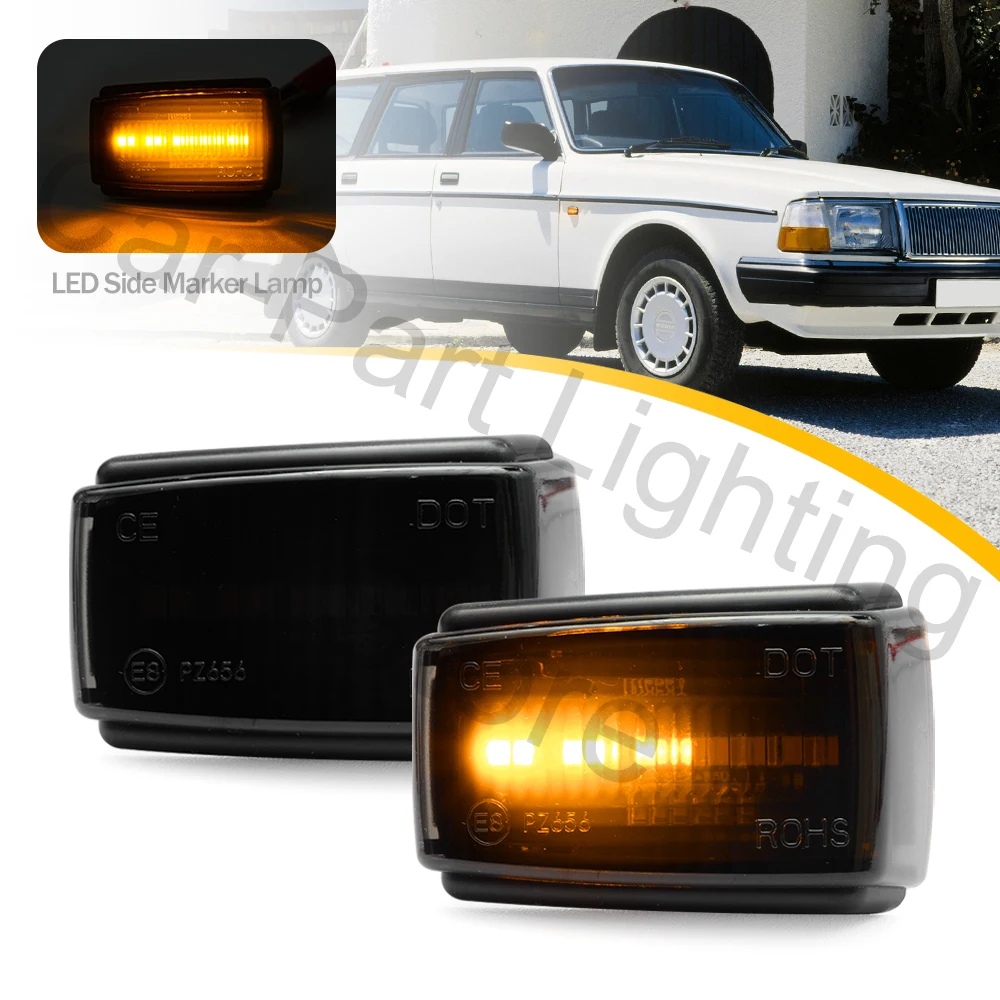 

2 шт., фонарь с желтым боковым ободом для Volvo 240 760 780 850 940 C70 S40 S70 S90 V40 V70 V90