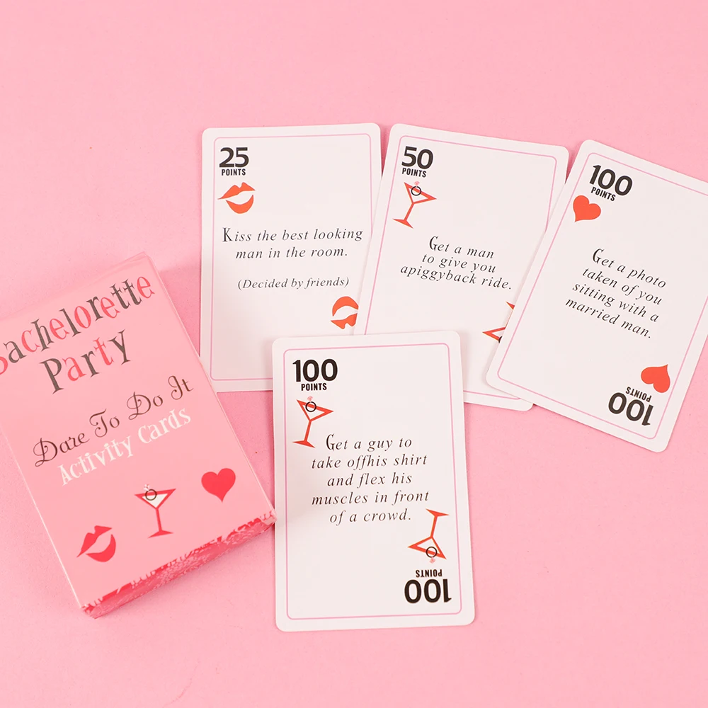 

Bachelorette party night party, darecard playing card for girls, 52 cards