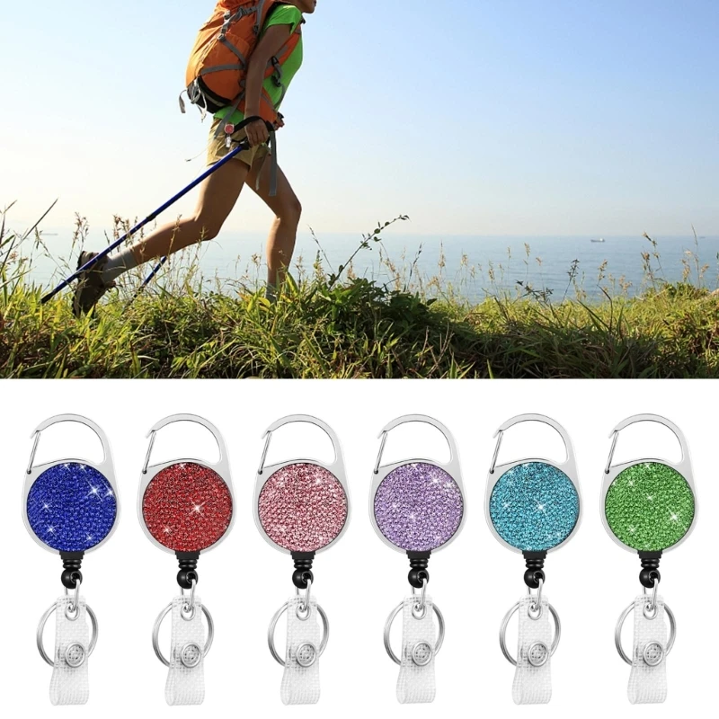 

25UC Retractables Keychains Badges Holder Antitheft Keychains Card Badges Holder
