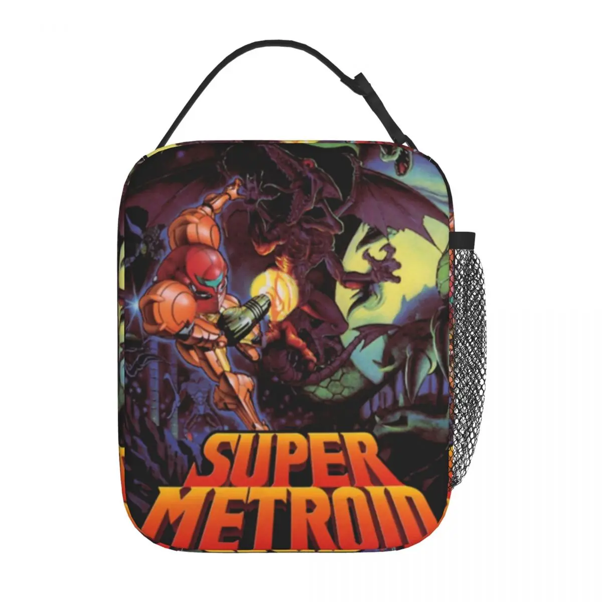 Super Metroid Insulated Lunch Bags Large Game Borsa Termica Riutilizzabile Tote Lunch Box College Picnic Bento Pouch