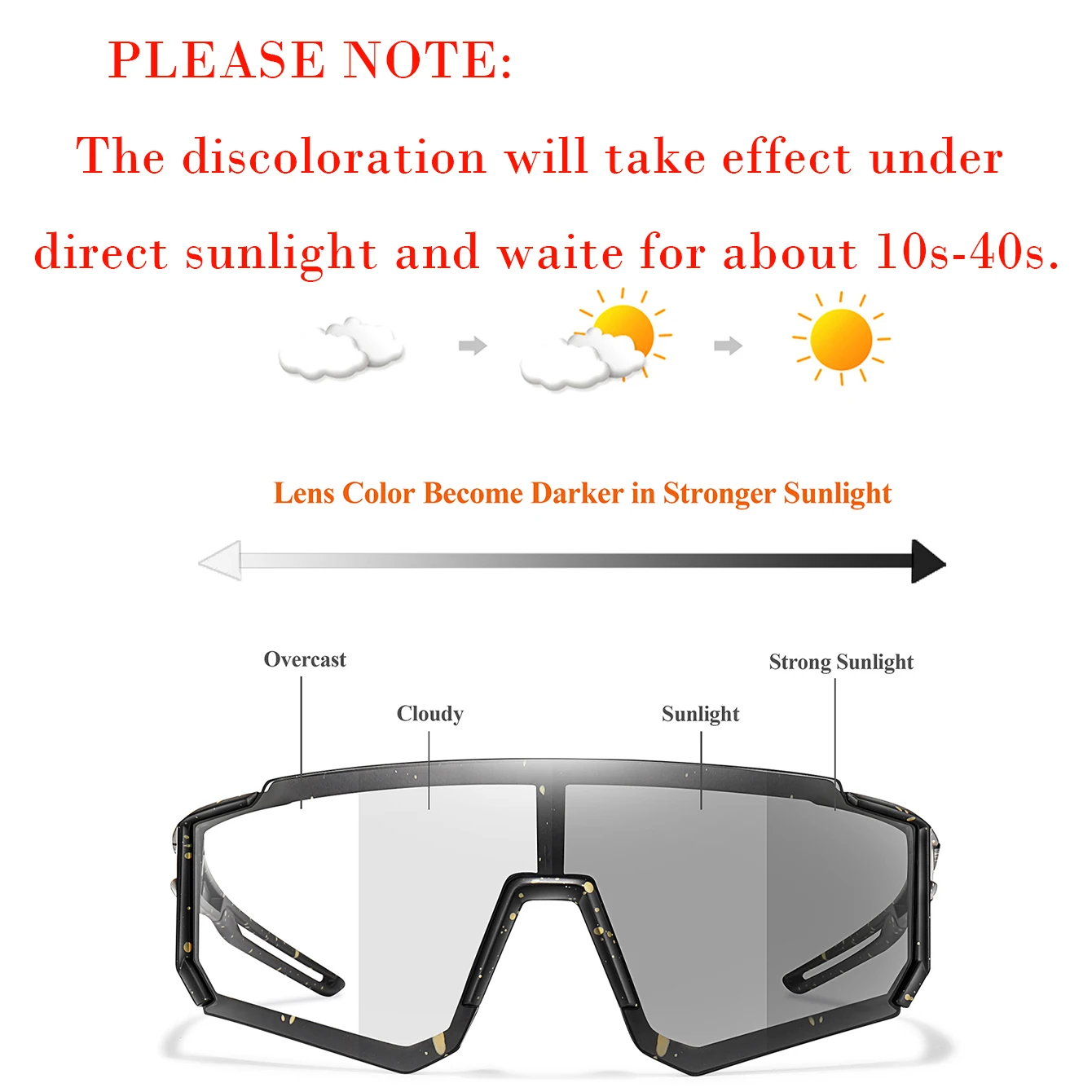 Photochromic Sunglasses Men Women Outdoor Sports Mtb Cycling