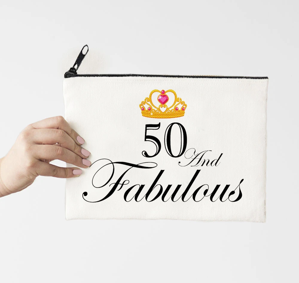 

Fablous Makeup Bag Canvas Cosmetic Cases Fashion 50 Grandma Kawaii Pouch Travel Size Makeup Pouch Cosmetic Toiletry Bag