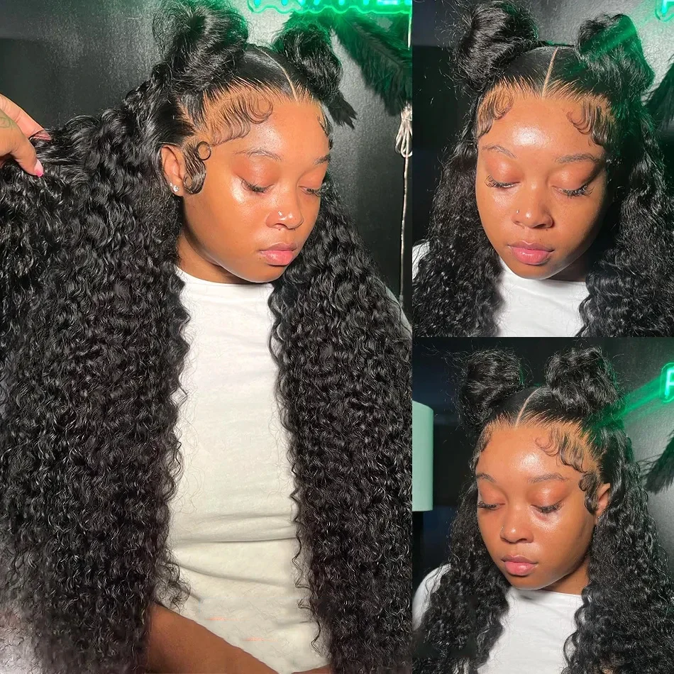 13x6 HD Lace Frontal Wig Deep Wave 13x4 Lace Front Human Hair Wig Brazilian Curly Human Hair Wigs For Women Pre Plucked 200% human hair wig lace front wig human hair wigs front lace wig