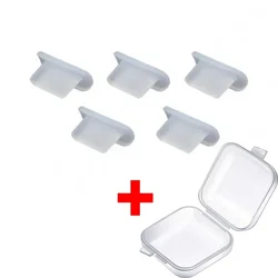 Silicone Dust Plug for Charging Port - Detachable Anti - Dust Protector Cap (Transparent - 5PCS)