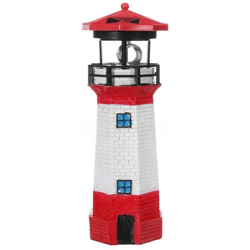 

Solar Rotating Lighthouse LED Waterproof Outdoor Sensor Light Highbrightness LED Lamp Beads Garden Landscape Decoration Lamp