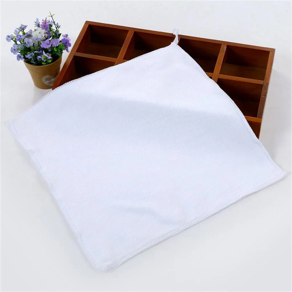 10pc White Soft Microfiber Fabric Face Towel Hotel Bath Towel Wash Cloths Hand Towels Portable Multifunctional Cleaning Towel 수건 4