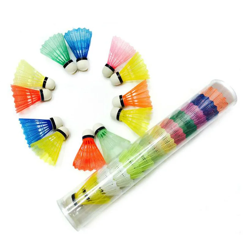 

12Pcs Colorful Badminton Shuttlecocks Goose Feather Badminton Balls Outdoor Sports Badminton Accessories Durable Badminton