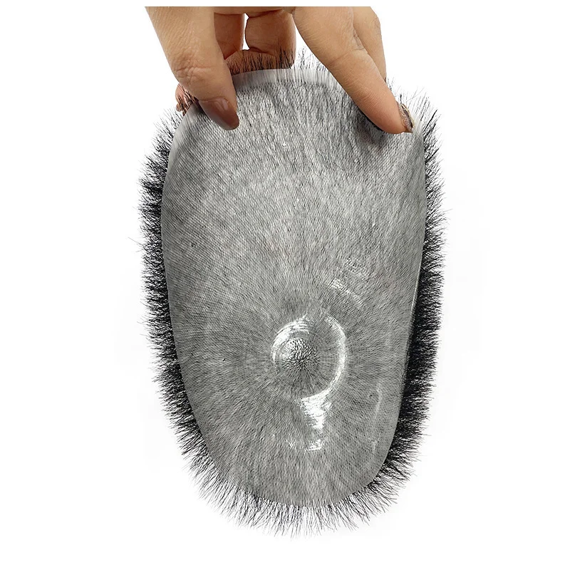 Human Hair Toupee Men Hair Wig Buzz Cut Hair System Super Thin Skin Men Toupee Natural Black Short Wigs