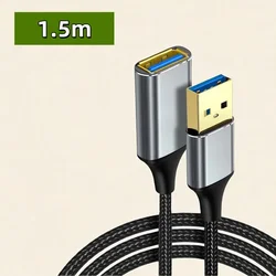 Premium USB 3.0 Extension Cable - Male to Female Extender Cord for Enhanced Connectivity (1.5m)