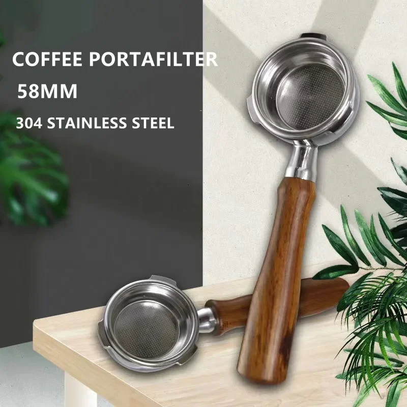 58mm 3 Nails Coffee Bottomless Portafilter Filter Holder For GeviE020DE/Barsetto/Oster Breville Mini VCF-125X Barista Max