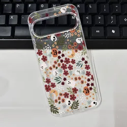 Autumn Brown Aesthetic Phone Case with Leaf & Pumpkin Design - Soft TPU Cover - Google Pixel 10 Pro (-1)