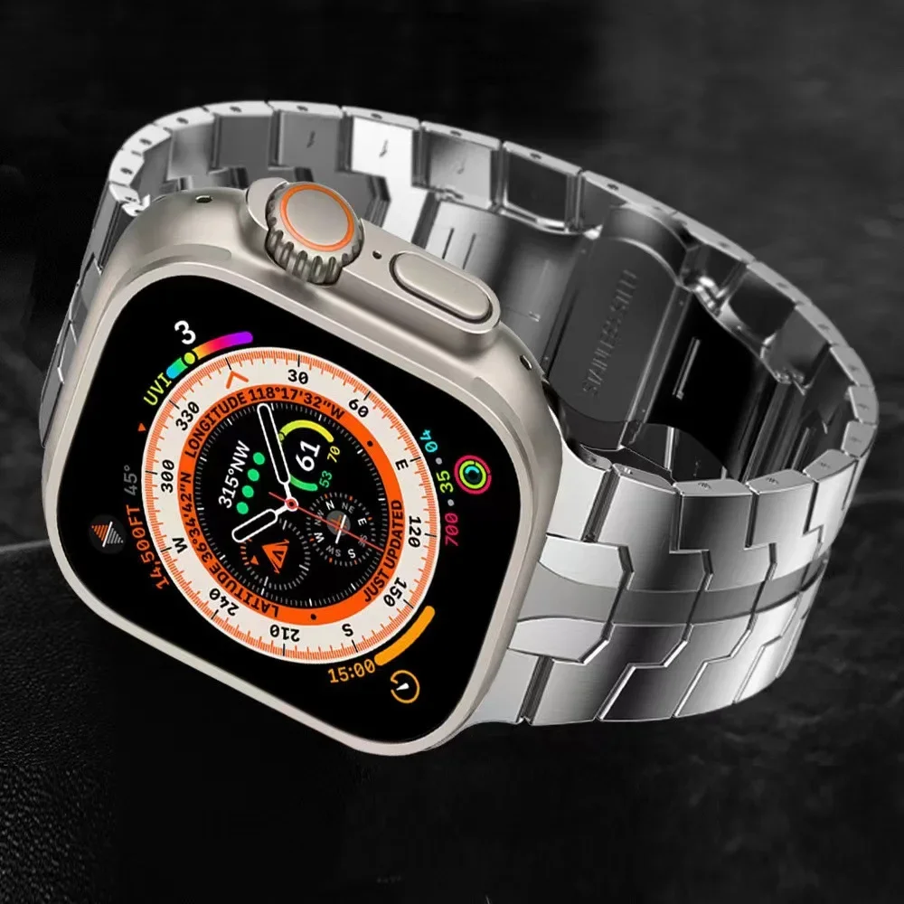 Stainless Steel Metal Strap for Apple Watch - Elegant Wristband Replacement
