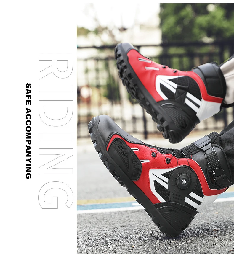 Mode Herren Split Leder Motorrads tiefel Moto Reit schuhe Outdoor Knöchel schuhe Größe 40-47 – Detail 6