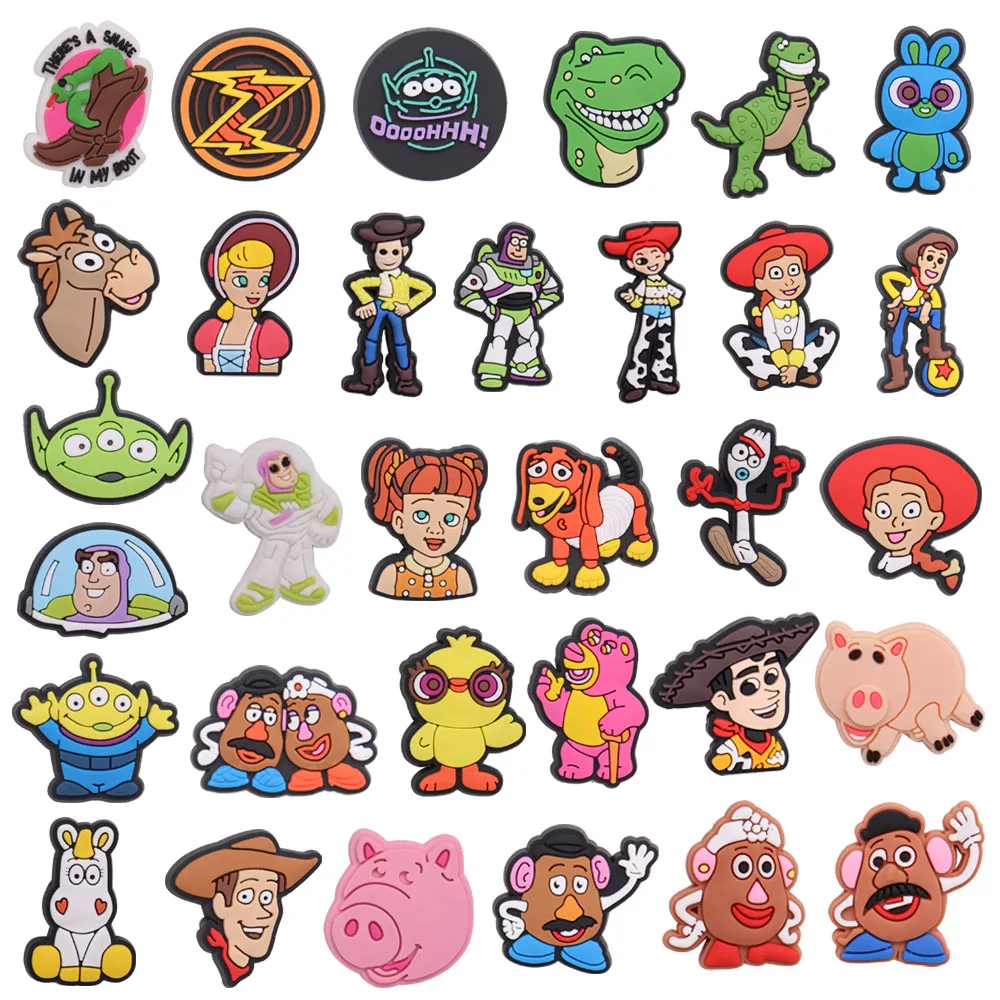Commercio All'Ingrosso 50 Pezzi Toy Story Jessie Slinky Dog Bambini Fibbia Per Scarpe Charms Disney Cartoon Decorazioni Braccialetto Fai Da Te
