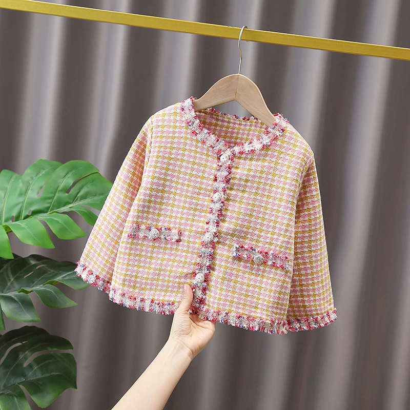 

Одежда для маленьких девочек на весну и осень, модные дизайнерские куртки для детей, одежда для девочек, короткое пальто на день рождения, куртки