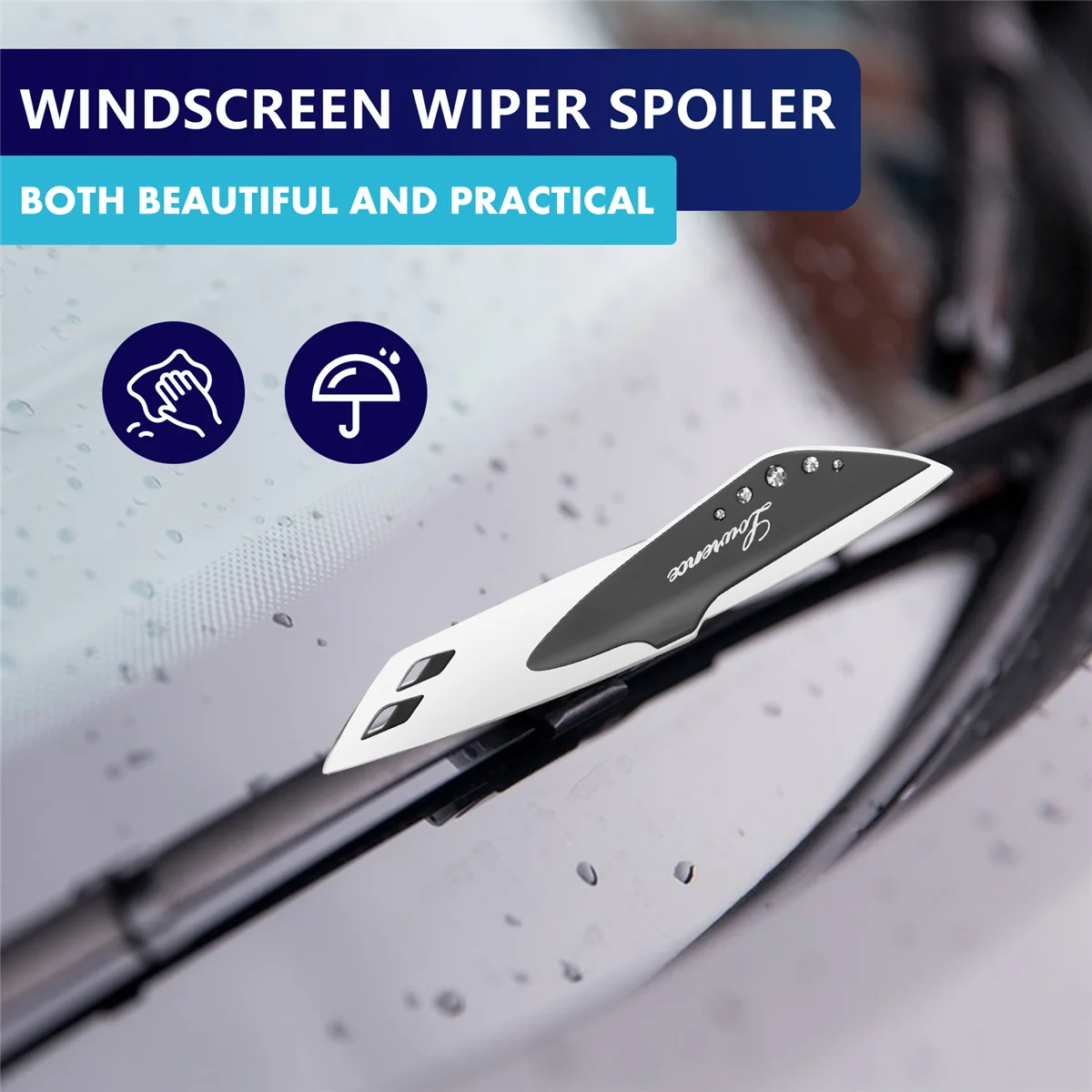 Car Windscreen Wiper Spoiler Front Car Windscreen Wiper Spoiler Presser With Rhinestone