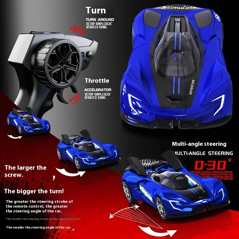 RC Racing Car 1/24 Sports Car Drift 2.4G 4WD High Speed Model Car Light Music Electric VEHICLE FOR BOYS Birthday Gifts
