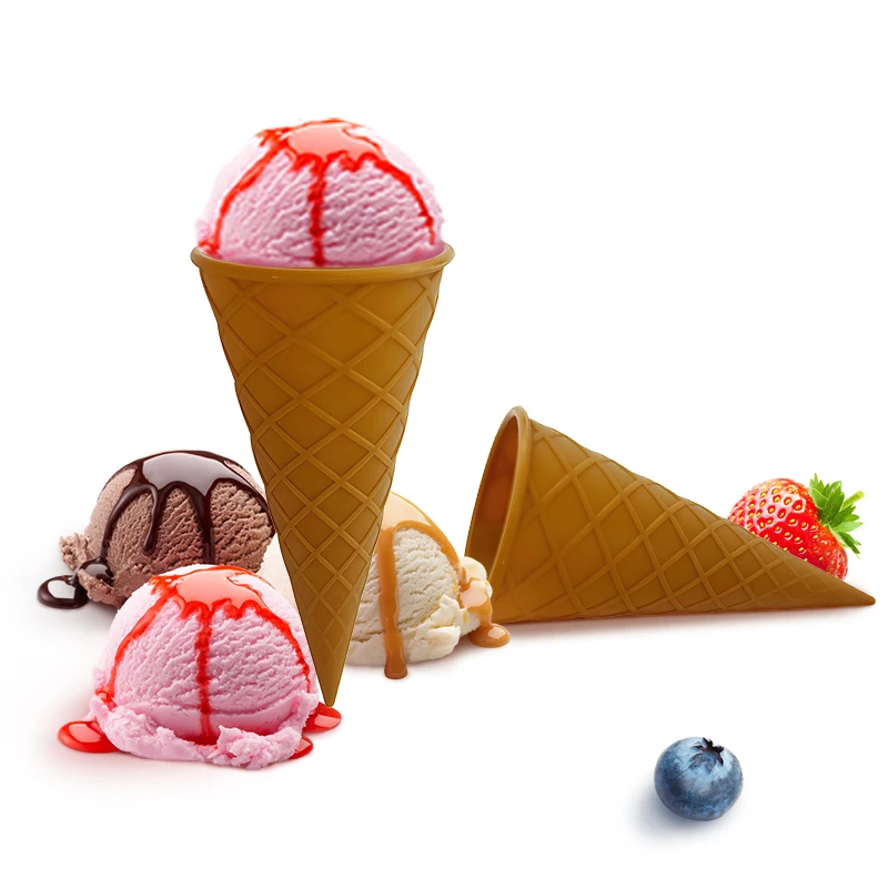 Silicone ice cream cone cup machine ice cream container reusable Ninja machine available easy to clean ice cream maker ice cream containers