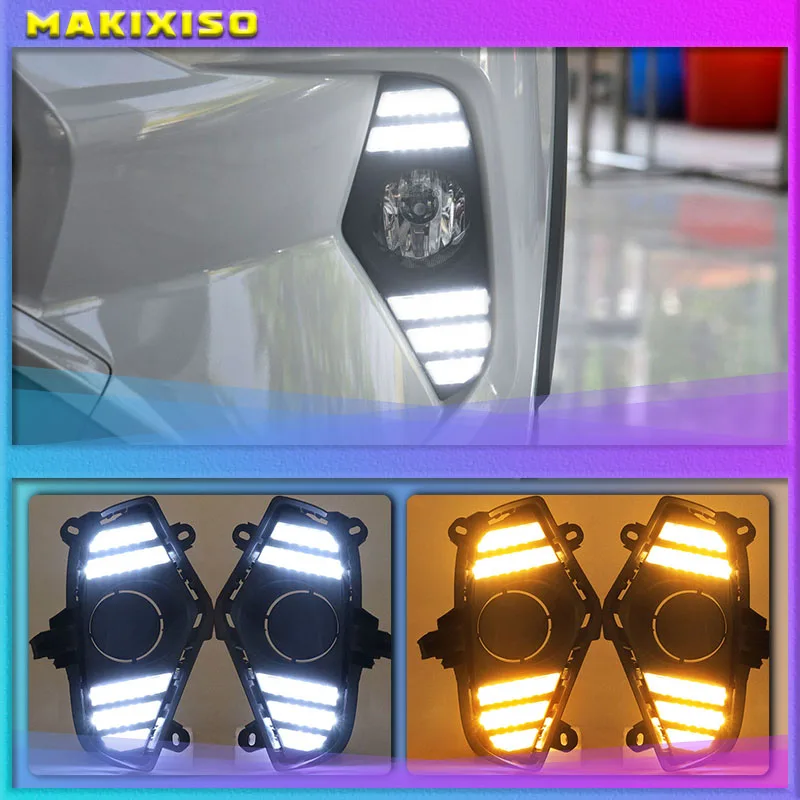 2Pcs DRL For Toyota RAV4 2019 2020 LED Daytime Running Light Waterproof