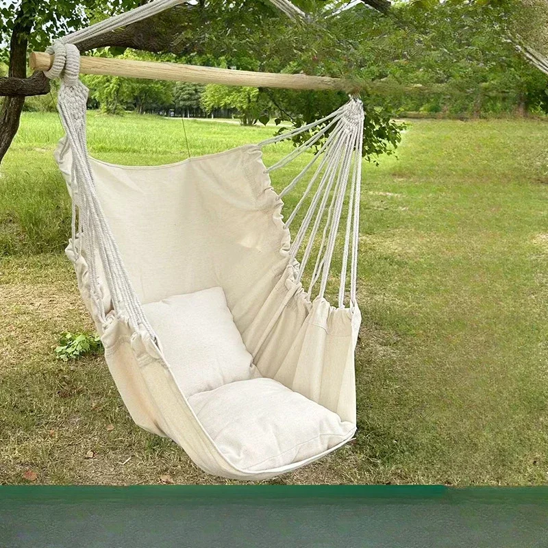 Leisure Fabric Hammock Chair 1pc Outdoor Swing Chair Hammock Dormitory Anti Rollover With Storage Bag hammock swing chair