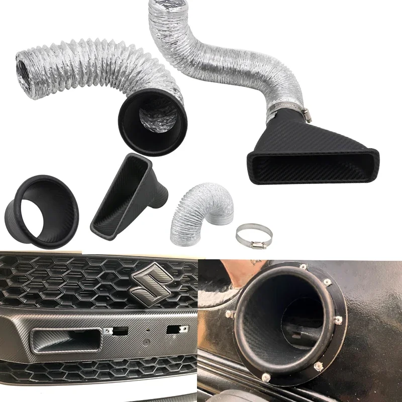 1pcs Universal Car Front Bumper admission air Turbo Air Intake Pipe Kit ABS Turbine Inlet Kit Pipe Air Funnel air intake kit air intake pipe air filter intake pipe