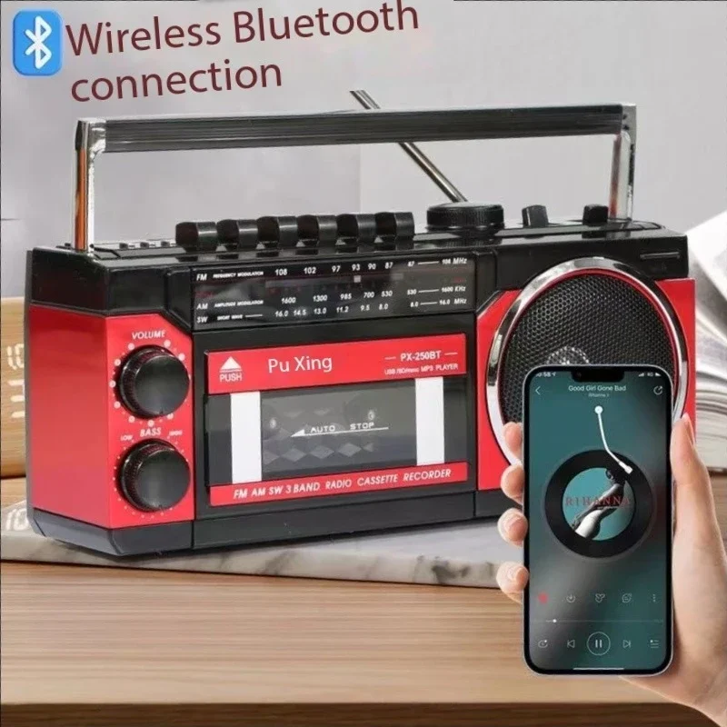 

Portable Wireless Bluetooth Speaker FM Retro Radio Subwoofer TF Card U Disk HiFi Indoor Outdoor MP3 Music Player Caixa De Som