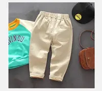 2-7 Y Toddler Children's Thin Khaki White Boys Casual Cotton Pants Girls Spring Summer Baby Kid Straight Leg Long Pants 6