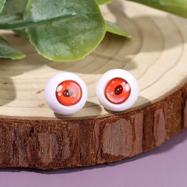 IMGUMI PX-06 Eyeballs for Crafts 16mm,Pure Handmade Design Glass Fake Eyes, Eyeball 1 Pair,Suitable for Dolls, Masks, Crafts