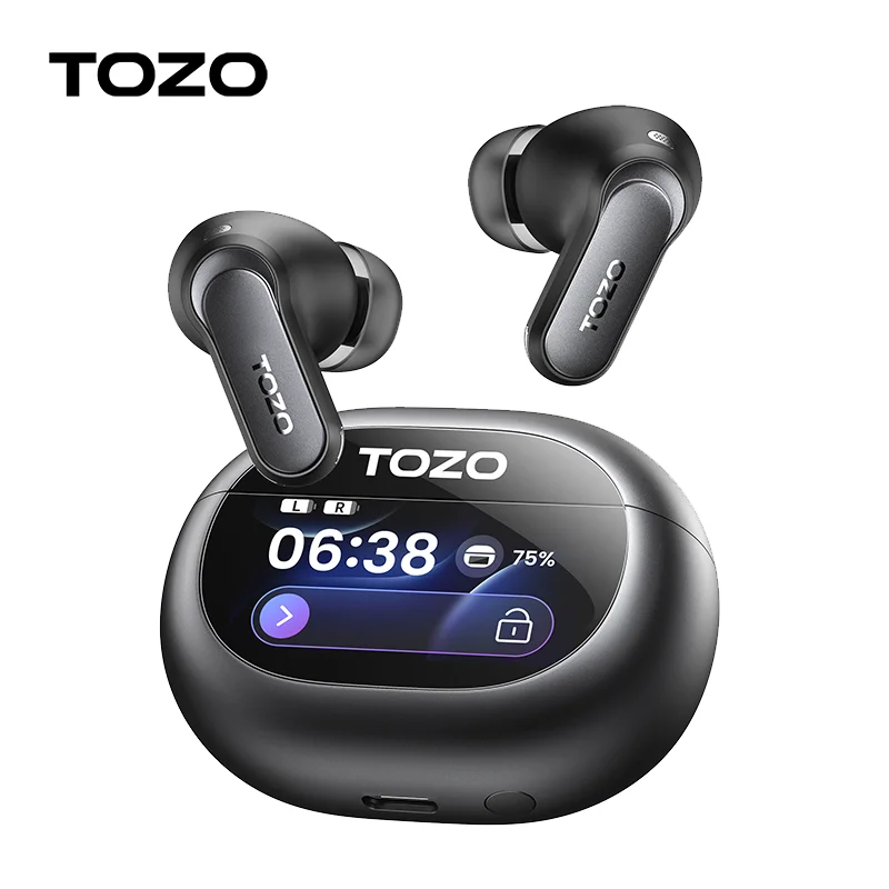 Auriculares TOZO NC20 Pro de alta resolución, control de pantalla táctil inteligente, auriculares inalámbricos Bluetooth LDAC, sonido HiFi envolvente de graves profundos