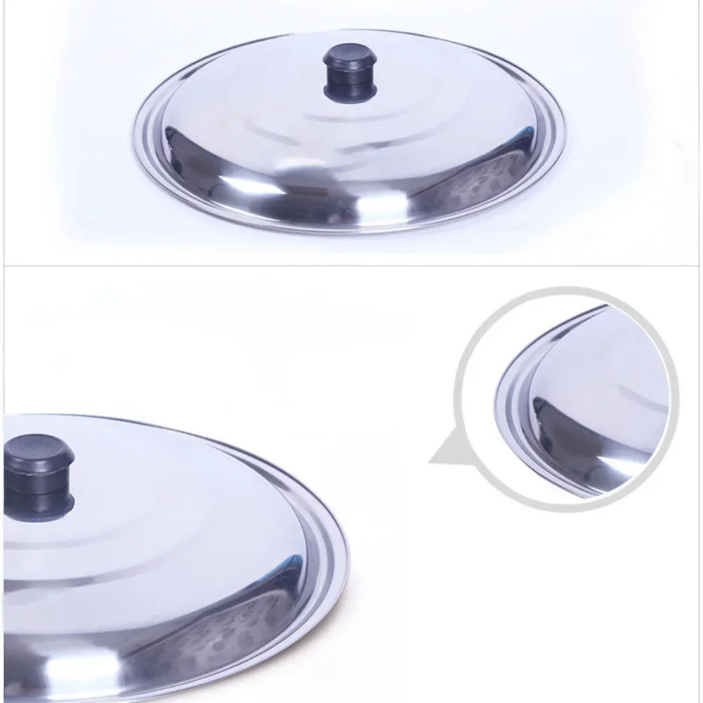 Wok Pan Pot Lids Stainless Steel Lid Replacement Round 32/34/36/38/40cm Cookware Parts Kitchen Cooking Acceessories cookware accessories