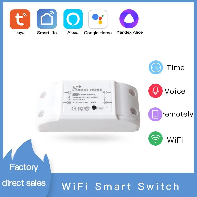 

TuYa/Smart Life WiFi Smart Switch Timer Wireless Remote,No Hub Required,Control Work With Alexa Google Home Alice Smart Home
