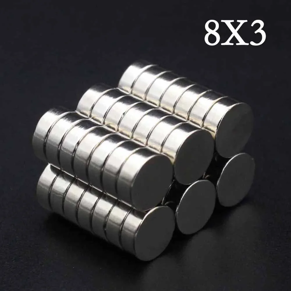 

5/10/20/30/40Pcs 8x3 Neodymium Magnet 8mm x 3mm N35 NdFeB Round Super Powerful Strong Permanent Magnetic imanes