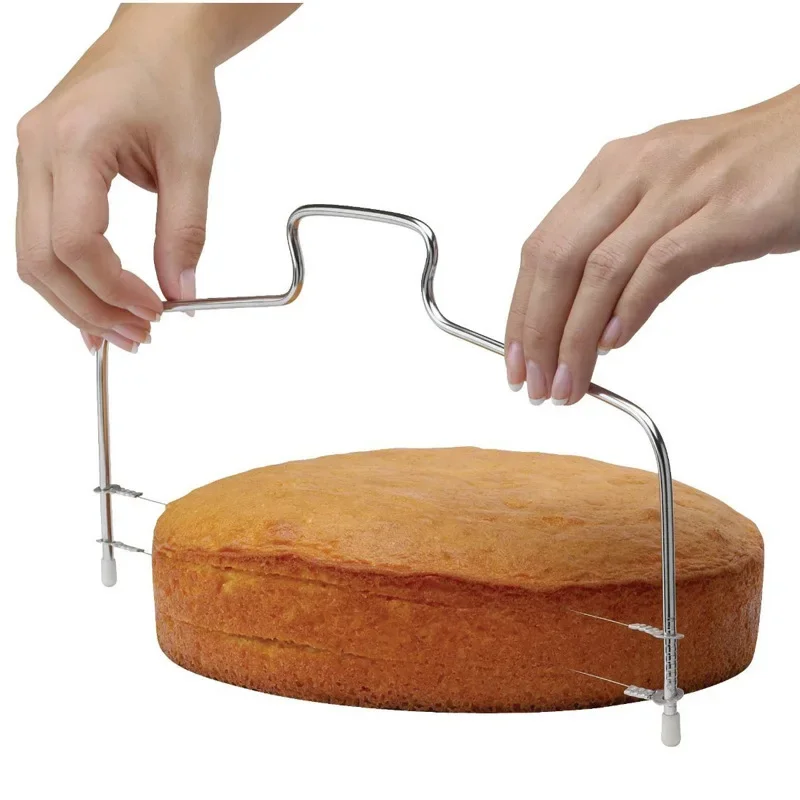 Cake Decorating Tools 1pcs Cake Leveler Adjustable Stainless Steel Wire Cake Slicer Pizza Dough Cutter Trimmer Kitchen Accessories